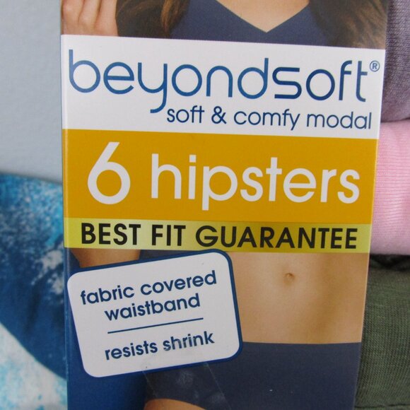 NIB Fruit of the Loom Women's Beyondsoft® Hipster Panty, Assorted 6 Pack - Picture 2 of 10